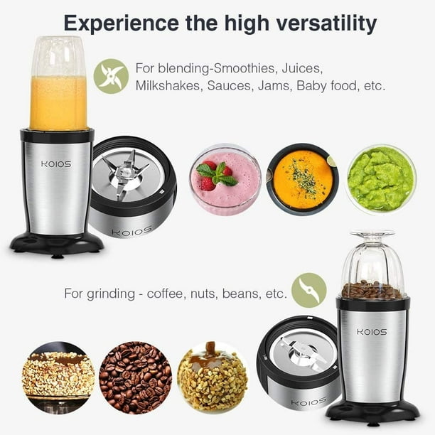 Personal Blender fashion 850W for Shakes Smoothies Seasonings Sauce Kitchen Black