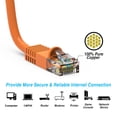 thumbnail image 4 of 0.5ft (0.2M) Cat5E UTP Ethernet Network Booted Cable 0.5 Feet (0.2 Meters) Gigabit LAN Network Cable RJ45 High Speed Patch Cable, Orange (10 Pack), 4 of 4