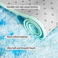 thumbnail image 2 of Junovo Luxury Velvet Shag Area Rug Modern Indoor Fluffy Rugs, Extra Comfy and Soft Carpet For Bedroom Living Room Kids Room,4'x6',Blue, 2 of 7