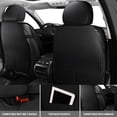 thumbnail image 2 of AOOG Leather Car Seat Covers 2 PCS Front, Breathable Faux Leatherette Automotive Seat Covers, Non-Slip Universal Interior Covers Waterproof for Most Sedans SUV Trucks, Airbag Compatible, Black C105, 2 of 3