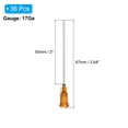 thumbnail image 2 of 17Ga Dispensing Needles, 36PCS 2 Inch Industrial Blunt Tip Dispensing Needle Syringes with Luer Lock Needle 2inch Long for Refilling Liquid Inks Adhesive Glue Oil, Dark Brown, 2 of 7