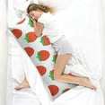 thumbnail image 4 of Strawberry Body Pillow Cover - Soft & Breathable, Hidden Zipper, 20"x54", Kawaii Strawberry & Floral Print - Perfect Gift for Strawberry Lovers, Side Sleepers, Pregnancy Support & Sweet Home Decor, 4 of 7