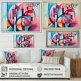 thumbnail image 4 of Designart "Geometric Spiral Pink and Blue Elegance" Abstract Framed Wall Art Decor - Modern Pink Abstract Geometric Entryway Framed Wall Art Print, 4 of 6