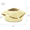 thumbnail image 3 of Casserole for Kitchen | Inner Stainless Steel Casserole | Keeps Food hot & Fresh Chapati, Roti, Biryani | Kitchen Item Set of 1 (2000 ml), Ivory, 3 of 7