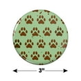 thumbnail image 3 of Muddy Dog Paw Print Pattern Kitchen Refrigerator Locker Button Magnet, 3 of 5