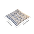thumbnail image 3 of Yhmxh Cojín cuadrado a cuadros con lazos para silla, cojín grueso para exteriores con capitoné, almohada de suelo suave y transpirable, almohadilla antideslizante para silla de comedor, silla de of, 3 of 5