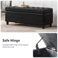 thumbnail image 3 of Lecut Ottoman Polyurethane Modern Living Room Upholstered Storage Bench with Tufted, Black, 3 of 9