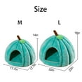 thumbnail image 2 of Pumpkin Cat Bed,Cute Cat Bed for Indoor Cats, Pumpkin Style Cat Cave Bed Pet Tent Cat House with Removable Cushion Pillow, Soft Semi-Closed Pumpkin Shape Pet Bed (Green, 17.7 * 17.7 * 14), 2 of 7