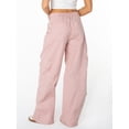 thumbnail image 5 of Celebrity Pink Women's and Women's Plus Wide Leg Cargo Pants, Sizes XS-4X, 5 of 12