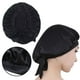 thumbnail image 4 of EeaseMX Sombrero de gorro de dormir de seda real para dormir de color liso Gorro para la pérdida del cabello para mujeres niñas (negro), 4 of 7