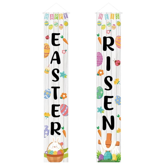 St. Patrick's Day & Easter Porch Banner – Hanging Front Door Decoration, Outdoor Yard Garland Party Sign for Holiday Celebrations