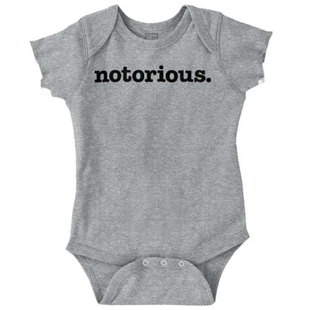 

Brisco Brands Notorious Period Rap Humor Unisex Baby Bodysuits