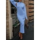 thumbnail image 2 of Conjunto de Suéter y Vestido de Punto para Mujer PRETTYGARDEN 2 Piezas Azul M, 2 of 8