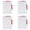 Red*4, variant on Plastic Folders, A4 Rotatable Double Pull Rod Folder, for office Contract Sorting, Student Exam Paper Arrangement, Home File Collation and Business Meeting Material Organizing (White)
