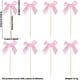 thumbnail image 3 of Decoraciones de moño para cupcakes Pastos de moño – Cinta de satén rosa, decoración de doble cara, decoraciones de 24 cupcakes para bodas, compromiso, cortejo nupcial, sin necesidad de bricolaje, 3 of 8