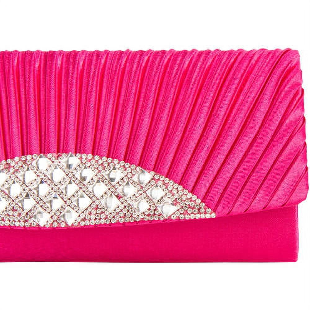 Women's Clutch Wallet Purse Evening Bag (with Attachable Chain Shoulder Strap)