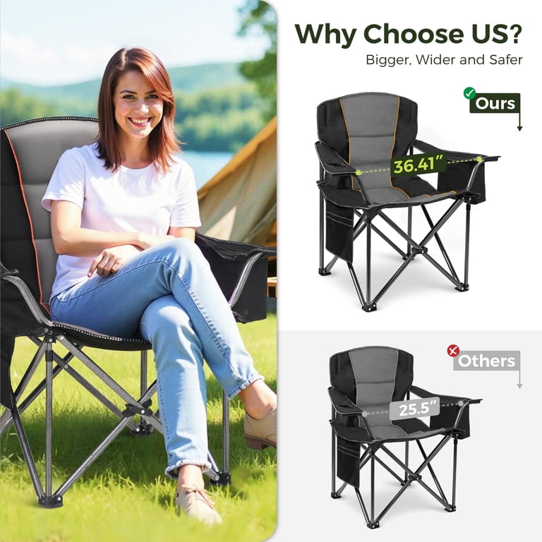 Sophia & William Oversized Camping Chair Heavy Duty Steel Frame