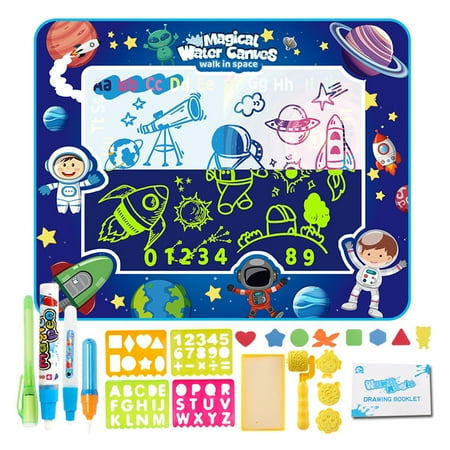 Super Large Magical Kids Water Canvas Drawing Pad Coloring Doodle Mat (E)