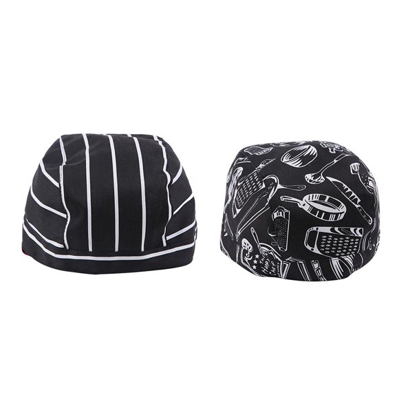 2x Gorra De Cocinero Unisexo Ropa Chef Herramientas Manuales Eléctrica Parte Trabajo