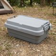 thumbnail image 1 of Quzzie Trunk Cargo Box Stackable Car Storage Organizer Waterproof PP Construction with Secure Lid Non Slip Base Suitable for Camping Outdoor Travel Home Use Gray, 1 of 8