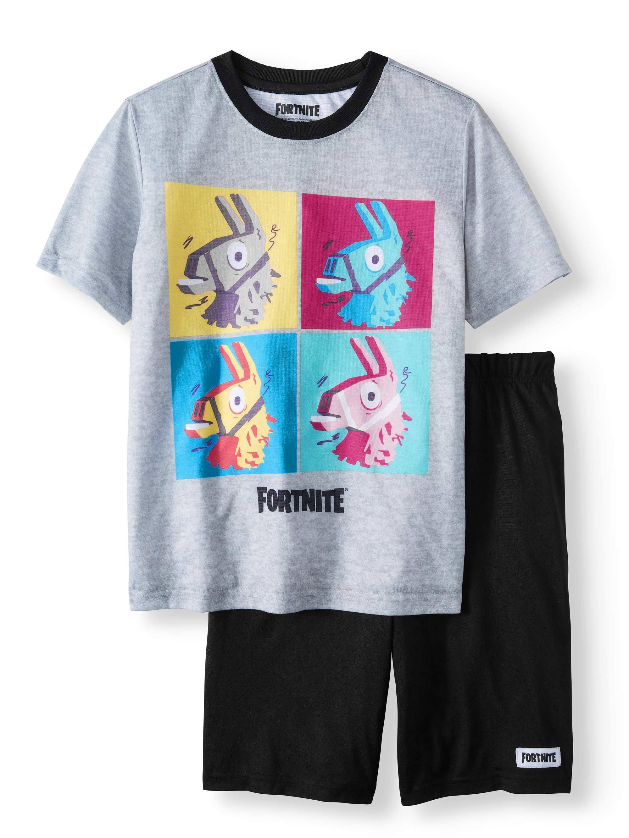 Boys' Fortnite 2pc Pajama Set Blue/Gray 