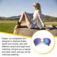 thumbnail image 3 of Sonducket Gafas de sol Novedad de alto rango Diferentes vibrantes Resistentes Ligeras Mano de obra fina Diseño único Gafas redondas Lentes Oro + Verde Sonducket AP008819-02, 3 of 6
