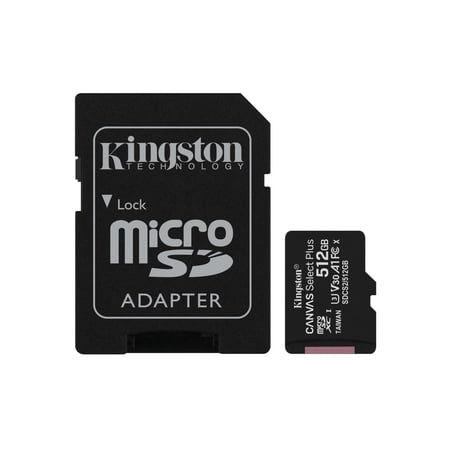 UPC: 0740617298727 | Kingston 512GB microSDXC Canvas Select Plus 100MB/s Read A1 Class 10 UHS-I Memory Card + Adapter SDCS2/512GB