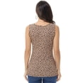thumbnail image 3 of Women's Leopard Print Tank Top V Neck Sleeveless Vest Shirt, 3 of 7