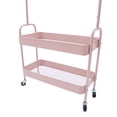 Wuzstar Metal Clothing Rack Stand Floor Garment Rack with 2 Tier Basket ...