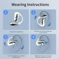 thumbnail image 3 of Open Ear Air Conduction Headphones Wireless 5.3 Bluetooth Earphones for Snug Fit, Ergonomic Ear Hook, Balanced Sound, Digital Display Charging Case, White, 3 of 9