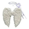 thumbnail image 1 of BELOVING Angel Aile Cosplay Mignonne Costume de Fée Aile pour Performance Halloween Festif Blanc 55cmx55cm, 1 of 10