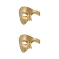 thumbnail image 1 of Wisewang Wide Application Half Face Mask For Various Occasions Half Face Masquerade Masks Made With Plastic golden 2Set, 1 of 6