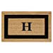 thumbnail image 3 of Nedia Home 33020H 36 x 20 in. SuperScraper Black Single Picture Frame Mat  Monogrammed H, 3 of 9