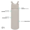thumbnail image 2 of Botella de agua para ninos Simple Modern 18 oz con tapa de paja, 2 of 3