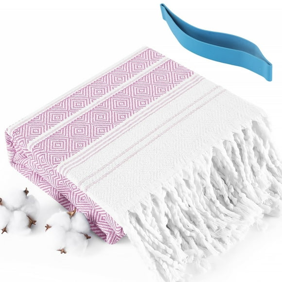 Toalla de playa Genovega turca de gran tamaño 74 x 38 cm, color morado