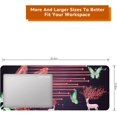 thumbnail image 3 of Feather Mouse Pad for Desk, 31.5 x 11.8 Large Mouse Mat Gaming for Computer Laptop, Cute Elk Butterfly Mice Pad Nature Rubber Base Non Slip Mousepad Waterproof for Home Table, Grey Red BDZXSE019, 3 of 6
