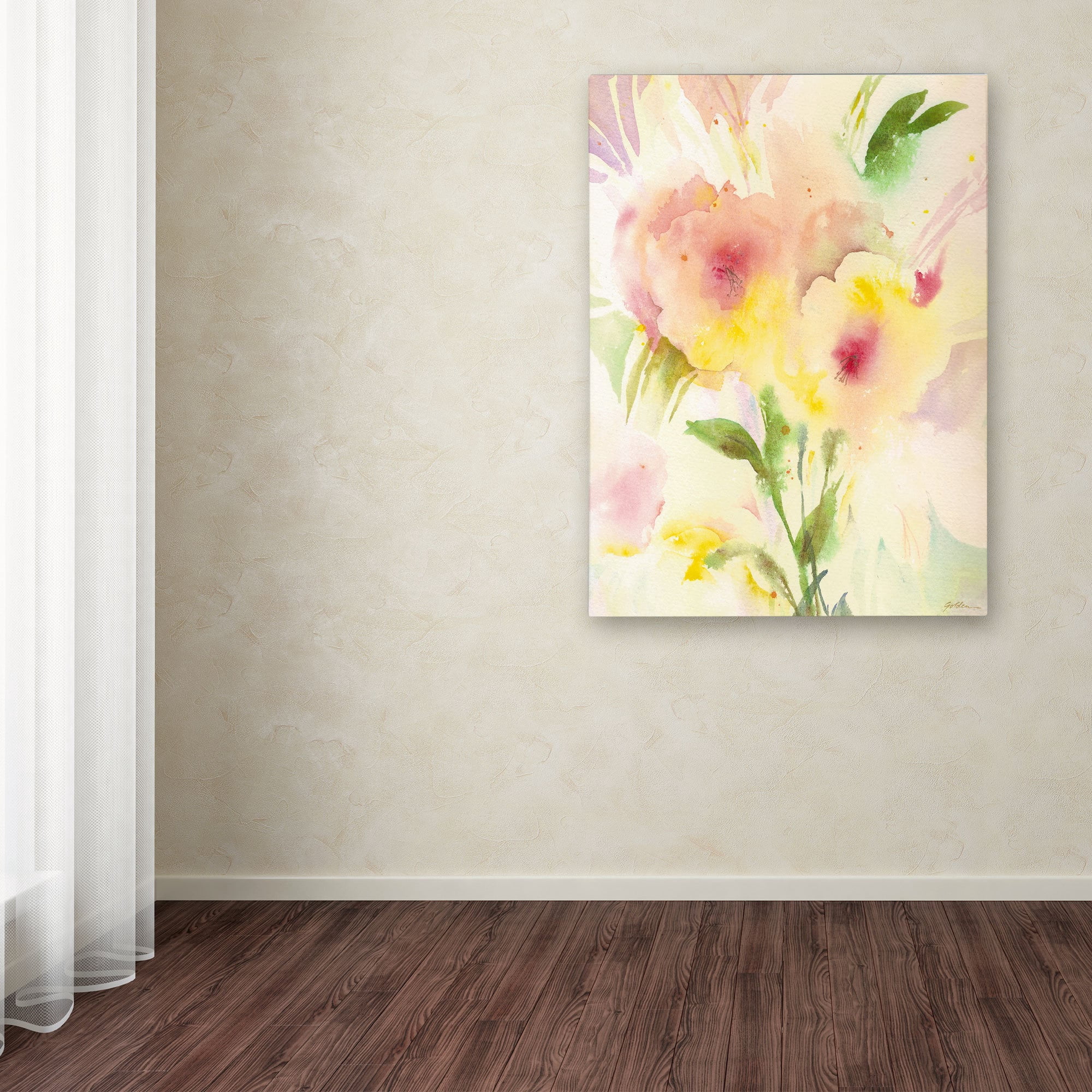 Trademark Fine Art "Primrose Reflection" Canvas Art by Sheila Golden