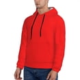 thumbnail image 3 of Wukai Red Print Men Hoodies Fleece Sweatshirts Long Sleeve Sweaters Pullover Fall Outfits Winter Clothes-Small, 3 of 7