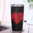 thumbnail image 3 of Rose 20oz Coffee Stainless Steel Mobile Tumblers, Vacuum Insulated Mug with Lid, Spill-Proof Travel Cup for Hot & Cold Drinks, for Coffee, Wine, Cocktails, Christmas, Spring, 3 of 6