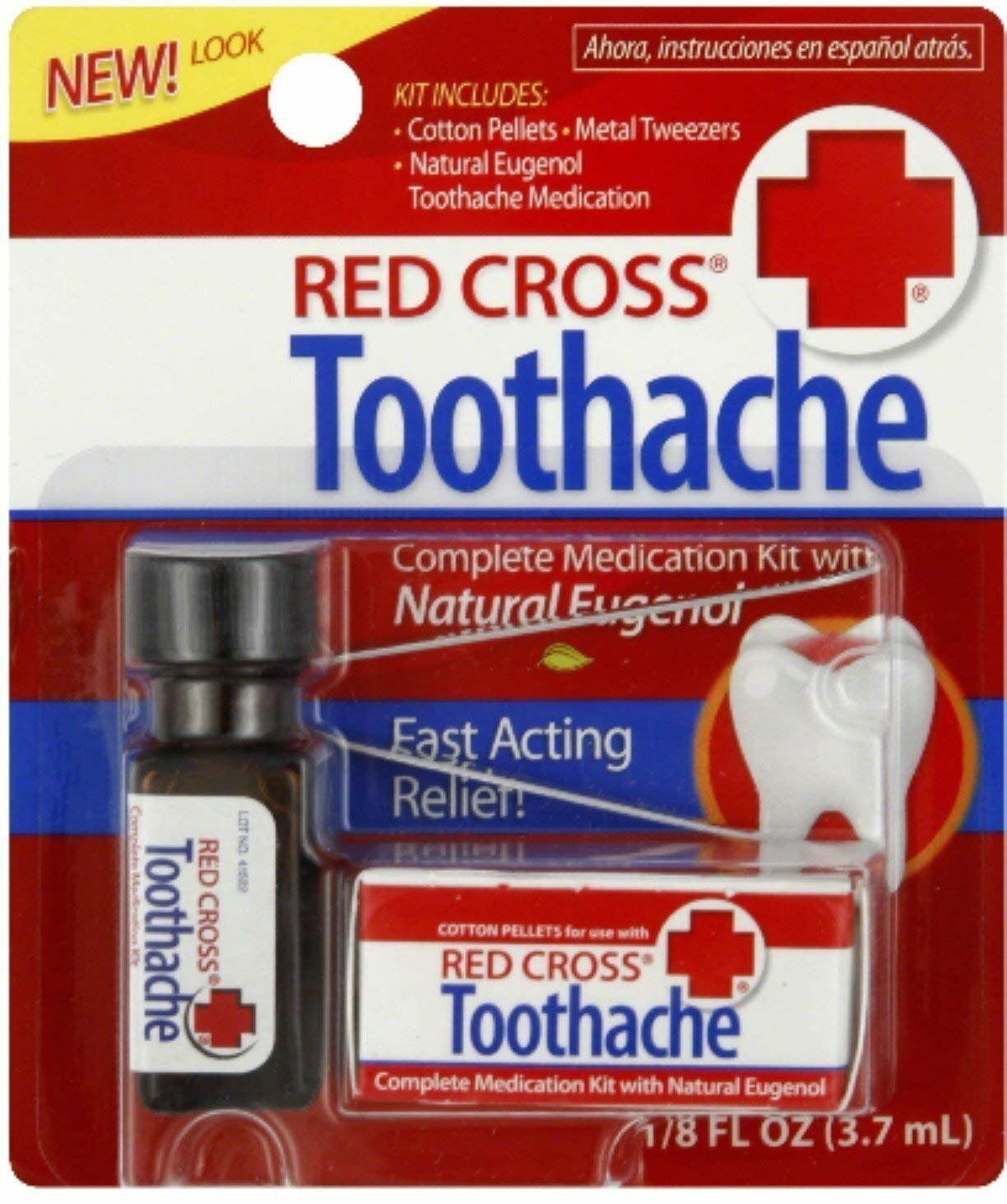 Red Cross Toothache Complete Natural Eugenol Medication Kit, 0.12oz, 7-Pack