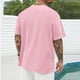 thumbnail image 2 of Camisas de Manga Larga para Hombres Imprimir Casual Cuello Redondo Blusa de Manga Corta, Camisas de Lino para Hombres, 2 of 3