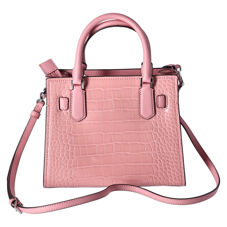 Elegant Pink Croc-Embossed Women Bag Set Two-Piece Croc Embossed Handbag & Pouch Set - Blush Pink  main image 3