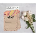 thumbnail image 4 of Inkdotpot Bridal Shower Games Advice For The Bride Set Of 50Rustic Kraft FloralMad Libs Game ActivityCards, 4 of 7