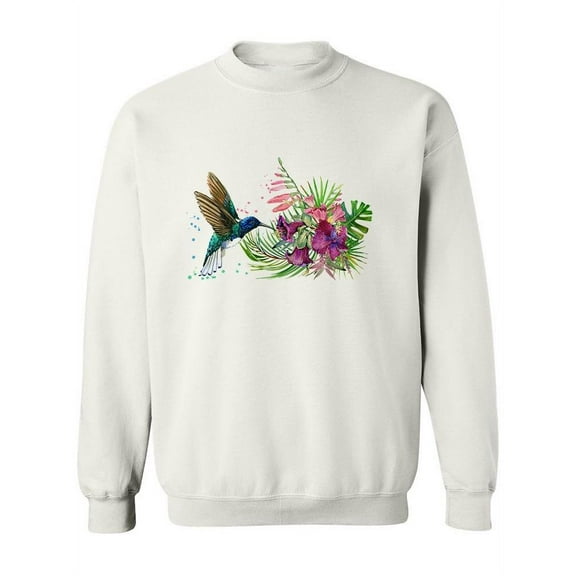 Blue Hummingbird Design Sweatshirt Women -Image by Shutterstock, Female 3X-Large