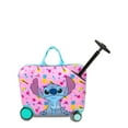 thumbnail image 3 of Kid's Disney Lilo and Stitch Floral Character Ride On Scooter Hardside Luggage for Boys and Girls -Pink, 3 of 6