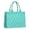 Turquoise Geometric Quatrefoil, variant on Large Capacity Tote Bag,Teal Paisley Pattern Handbag Fashion Luxury Tote Bag,15.7"x13"x 5.1" Inches,Laptop Compatible