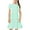 Girls Dresses Green, variant on Girls Dresses 4-14Y Teens Kids Trendy Short Sleeve Crewneck Stripe Printed Pleated Pullover Going-Out Beach A-Line Midi Dress