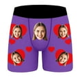 thumbnail image 5 of KHONTS Men's Personalized Boxers Husband Boyfriend Funny Boxers for Men Valentine's Day Birthday for Him Purple S, 5 of 8