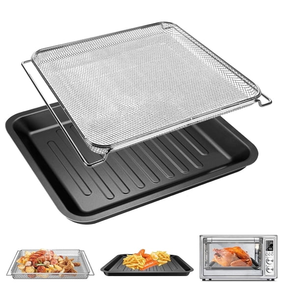 GCQ Air Fryer Toaster Oven Accessories for COSORI 32Qt 13 in 1 CS130-CFH CS130-AO 12 in 1 CO130-AO Air Fryer Toaster Oven, Air Fryer Basket Rack Grill Pan Plate Tray Replacement Parts