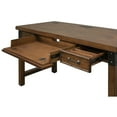 thumbnail image 5 of Rustic Wood Writing Desk Writing Table Office Desk With Power Center Brown, 5 of 11